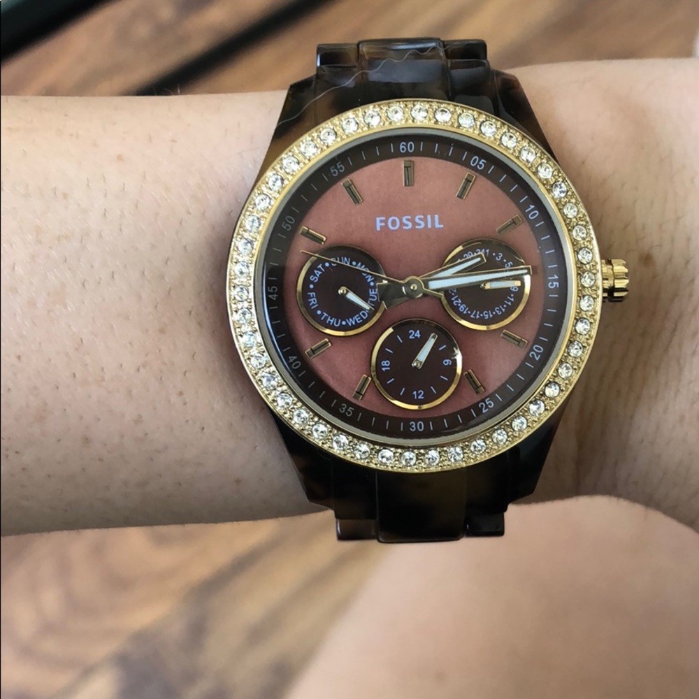 Fossil Tortoise Shell Watch - Picture 2 of 4